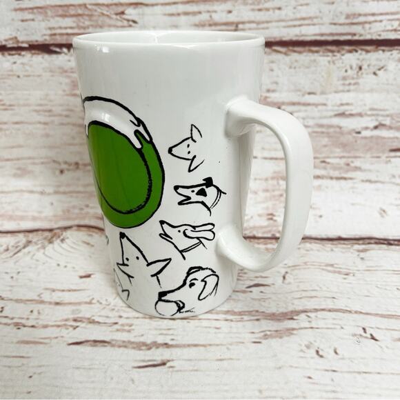 STARBUCKS Dogs and Green Tennis Ball 16oz Coffee Mug - Picture 2 of 7